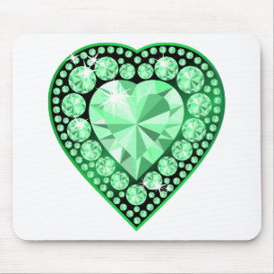 Mousepad Emerald Gem Heart