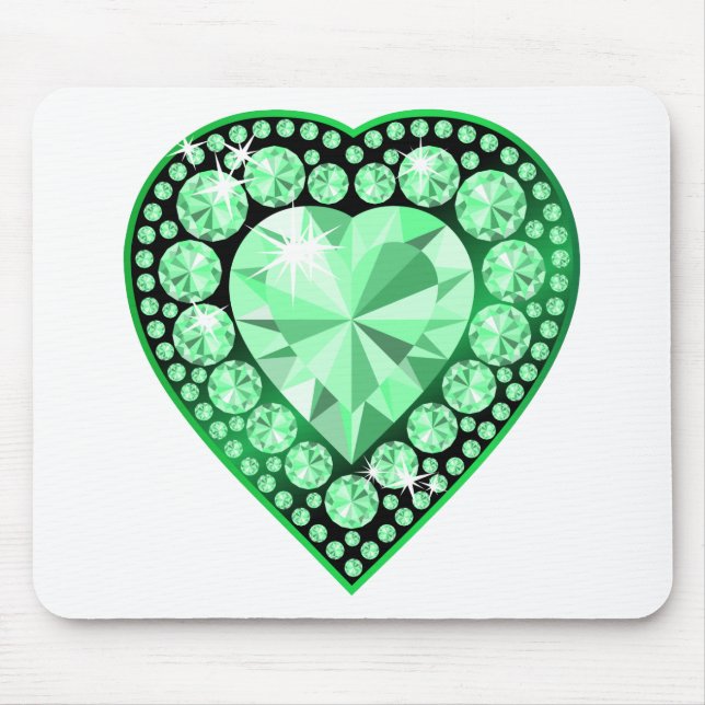 Mousepad Emerald Gem Heart (Frente)
