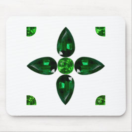 Mousepad Emerald Gemstone Art, Verde