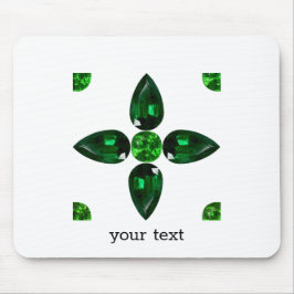 Mousepad Emerald Gemstone Art, Verde