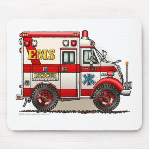Mousepad Emergência do EMS EMT da ambulância da caixa