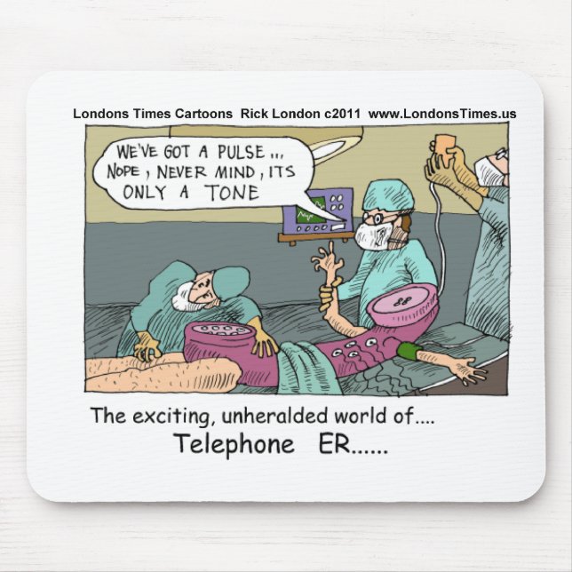 Mousepad Emergência Médica 4 Telefones Caneca de Presente E (Frente)