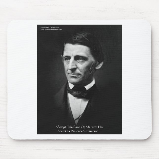 Mousepad Emerson "Pace Of Nature" Sabedoria Cita Presentes  (Frente)