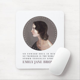 Mousepad Emily Bronte, Retrato e Citação - Sem Alma de Cowa