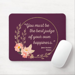 Mousepad Emma Por Jane Austen Citação I - Estilo Bonito