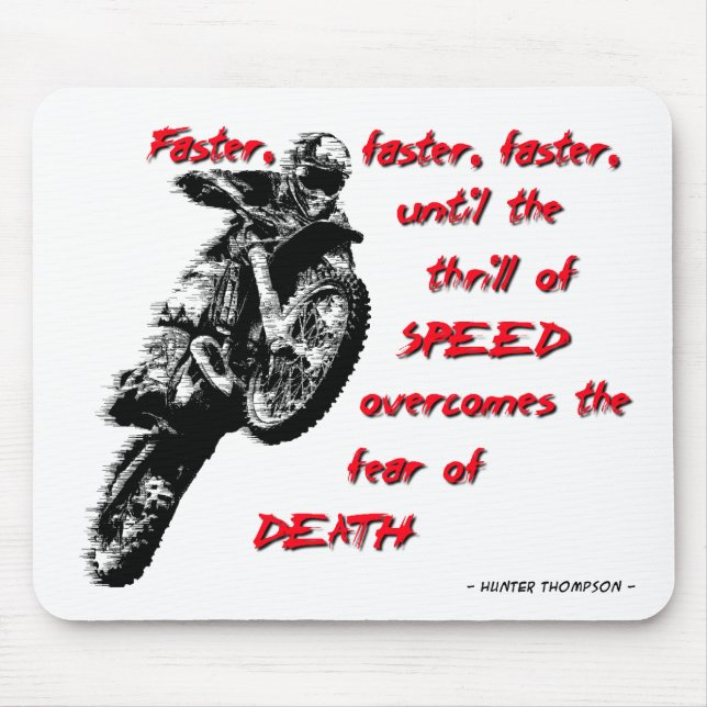 Mousepad Emoção da Velocidade - Piso de Mouse de Motocross  (Frente)