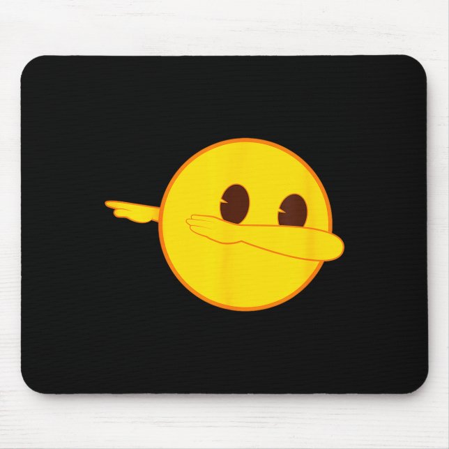 Mousepad Emoji Dab Dabbing Yellow Smile Face  (Frente)