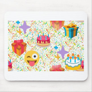 Mousepad emoji de feliz aniversário