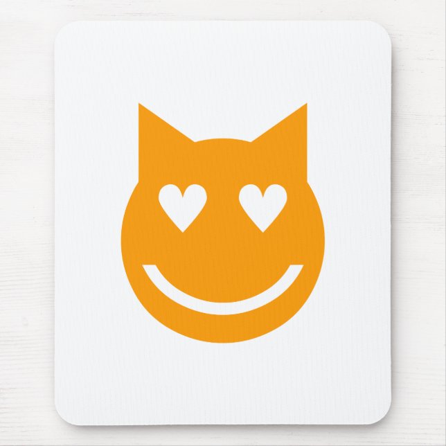 Mousepad Emoji De Olhos Formatados Pelo Coração (Frente)