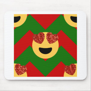 Mousepad emoji do coração de natal