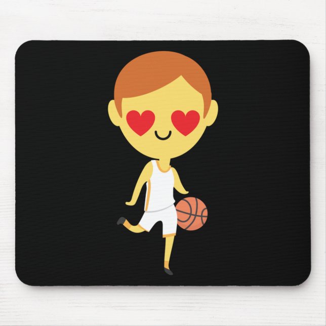 Mousepad Emoji, Garoto de Basquete (Frente)