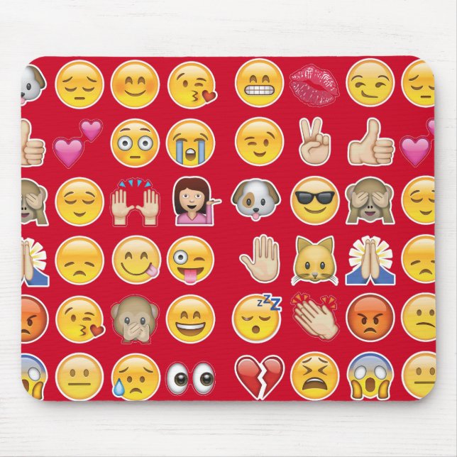 Mousepad emoji vermelho (Frente)