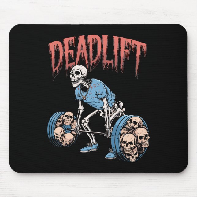Mousepad Empilhação do crânio do esqueleto Workout Potência (Frente)