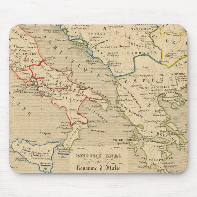 Mousepad Empire Grec et Royaume d'Italie 774 a 900 (Frente)