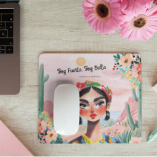 Mousepad Empoderamento em Flor: Monograma Personalizado