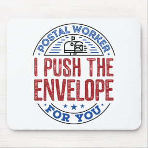 Mousepad Empregado de Correio Eu empurro o envelope para vo