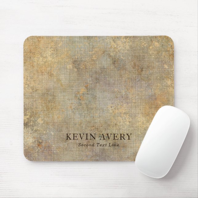 Mousepad Empresa de Textura de Linen Rustic Beige (Com mouse)