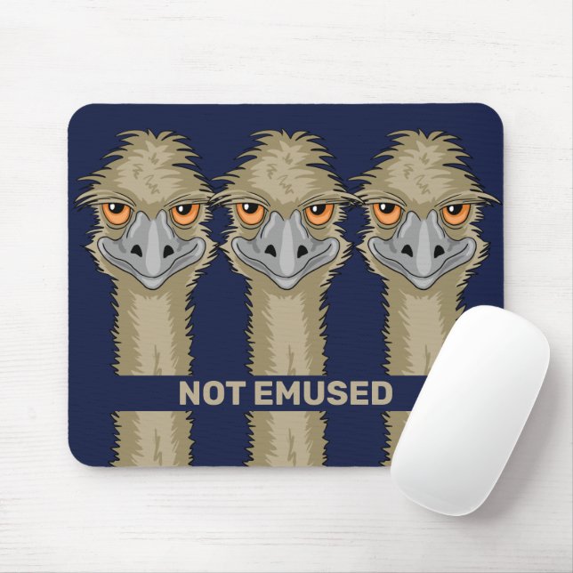 Mousepad Emu Pun Engraçado Não Embutido (Com mouse)
