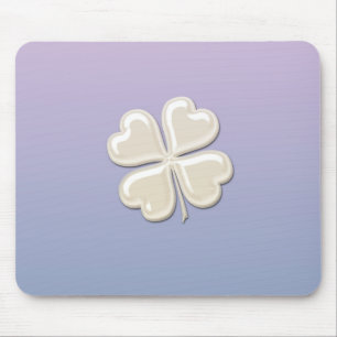 Mousepad Encantadora pérola chique adorável, sortuda, shamr