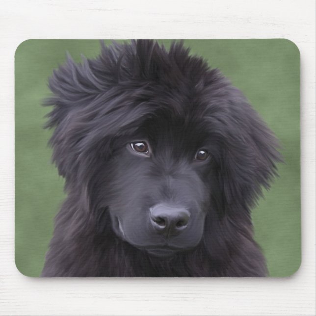 Mousepad Encante o filhote de cachorro newfy (Frente)