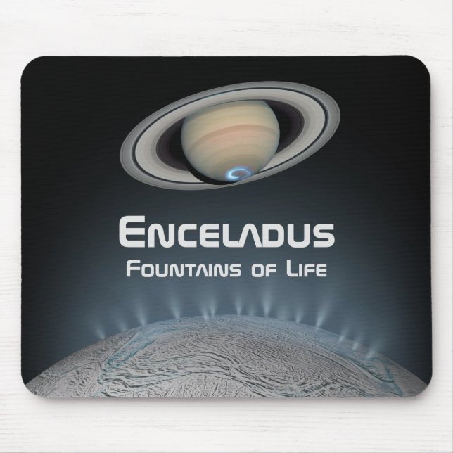 Mousepad Enceladus Saturn Moon Fountain of Life (Frente)
