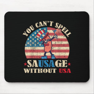 Mousepad Enchido Sem Eua Retro Funny 4 De Julho Indepe