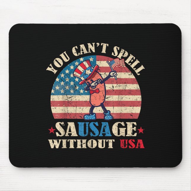Mousepad Enchido Sem Eua Retro Funny 4 De Julho Indepe (Frente)