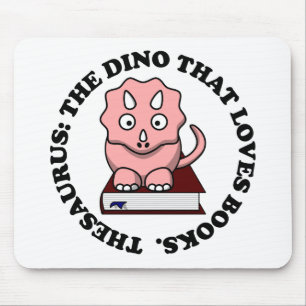 Mousepad Enciclopédia: Um dinossauro que ame livros de