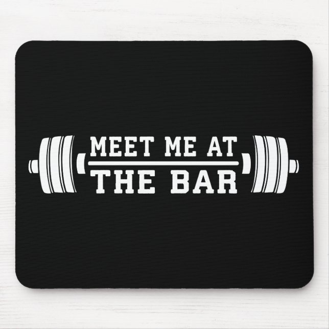 Mousepad Encontre-Me No Bar - Barbell - Workout (Frente)