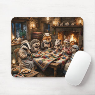Mousepad Encontro de Patchwork de Criaturas da Floresta