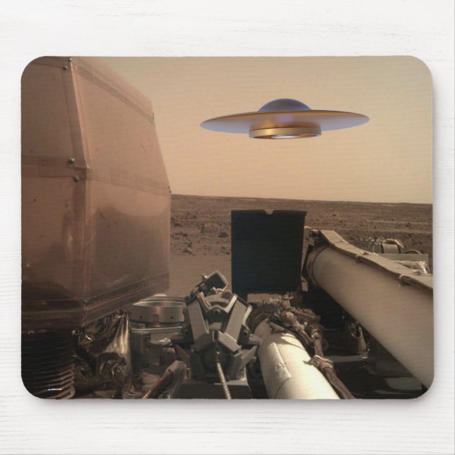Mousepad Encontro de Saucer de OVNI de Alienígena Mars InSi (Frente)