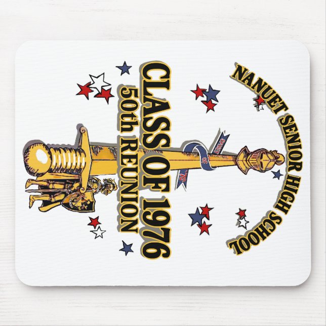 Mousepad Encontro dos Knights do Nanuet Senior HS Black Gol (Frente)