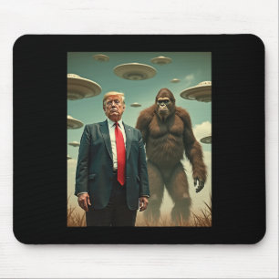 Mousepad Encontro engraçado de Trump Pé Grande OVNI Alieníg