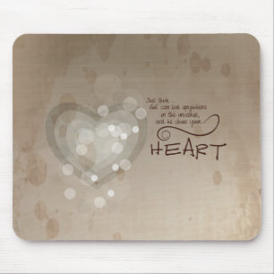 Mousepad Encorajamento Religioso do Coração, Grunge