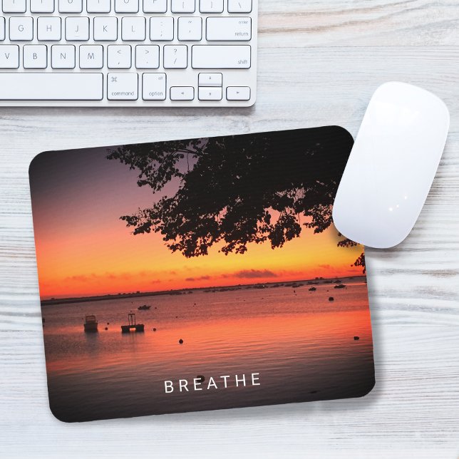 Mousepad Encorajamento Respire CRIE SUA PRÓPRIA Foto (Encouragement Breathe ADD YOUR Photo Mouse Pad)