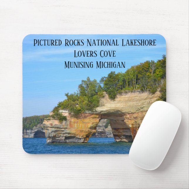 Mousepad Encosto de Amantes de Lakeshore Nacional de Rochas (Com mouse)