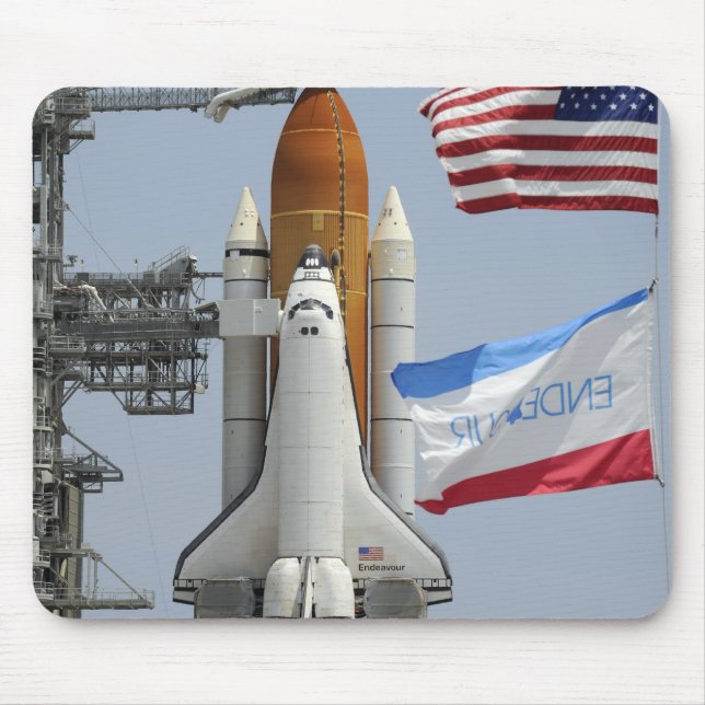 Mousepad Endeavor de Shuttle Espacial no bloco de lançament (Frente)