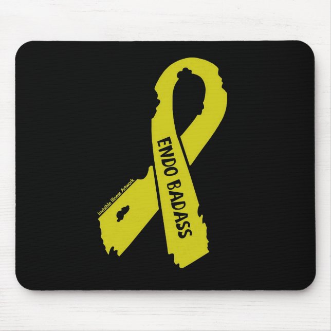 Mousepad Endometriose rasgada Badass/da fita… (Frente)