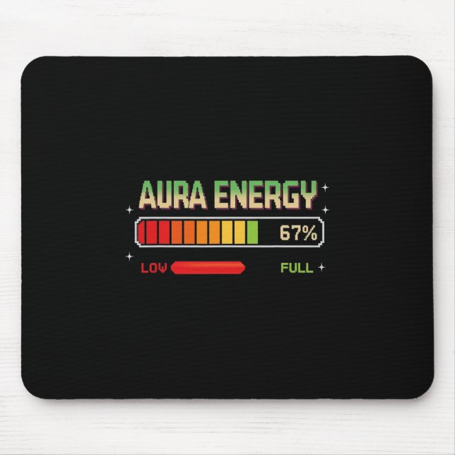 Mousepad Energia Aura Em 67 Meme Divertido Seis Sete Geraçã (Frente)