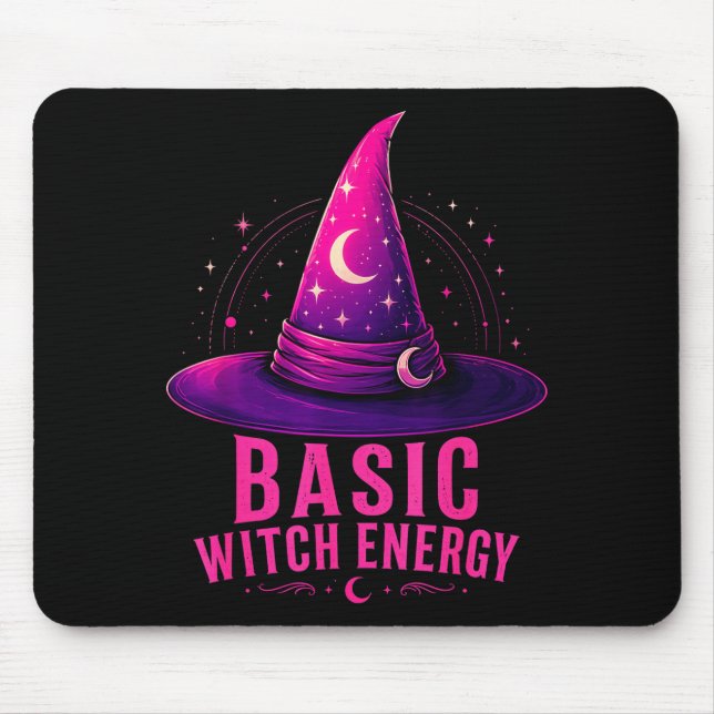 Mousepad Energia básica de bruxa design gráfico de hallowee (Frente)