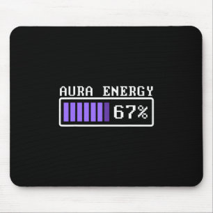 Mousepad Energia de Aura Engraçada em 67 Six Seven Genz Mem