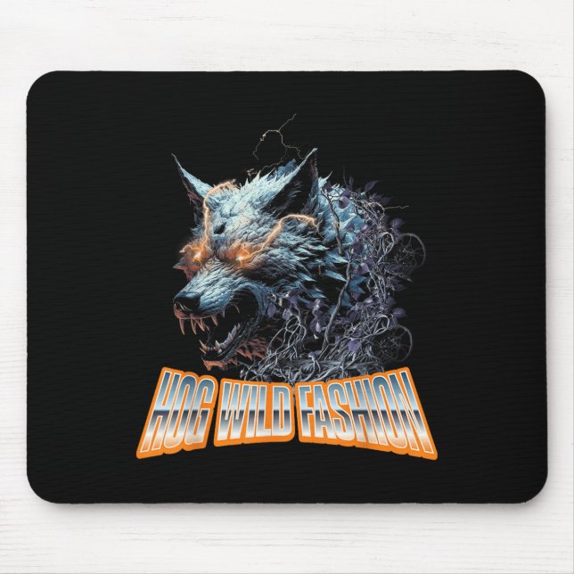 Mousepad Energia de Fúria Animal do Lobo Eletrificado (Frente)
