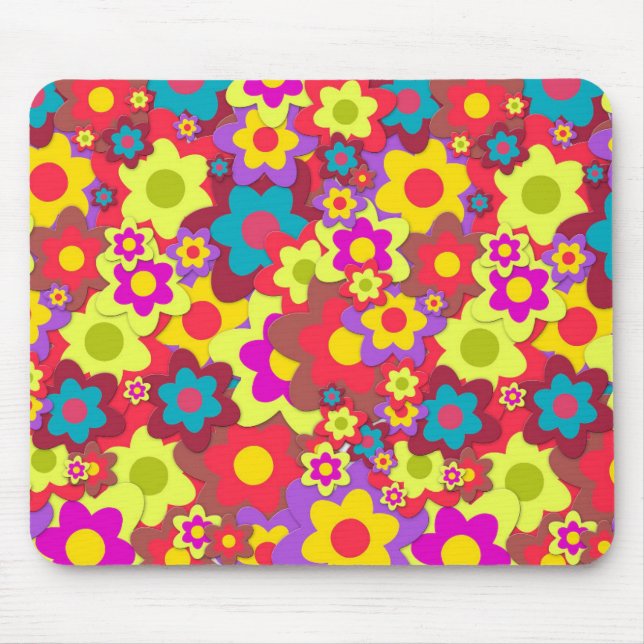 Mousepad Energia do ventilador 60s hippy (Frente)