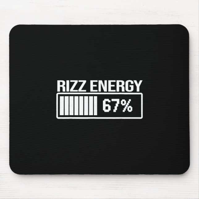 Mousepad Energia Rizz Em 67 Meme Divertido Seis Sete Geraçã (Frente)