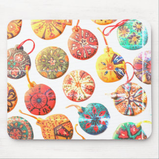 Mousepad Enfeites de Cerâmica Feitos à Mão em um Computador