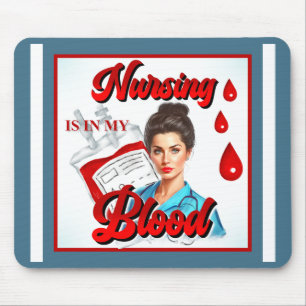 Mousepad Enfermagem no meu sangue