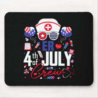 Mousepad Enfermeira 4 de julho Patriota do Dia da Independê