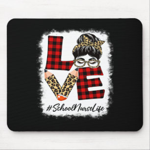 Mousepad Enfermeira Adorava Mensagem Bun Leopard Buffalo Ck