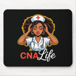 Mousepad Enfermeira Cna Vida Mês da História Negra Afro-Ame