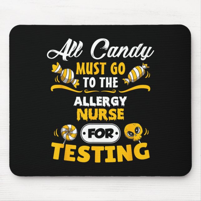 Mousepad Enfermeira de Alergia Divertida Halloween (Frente)